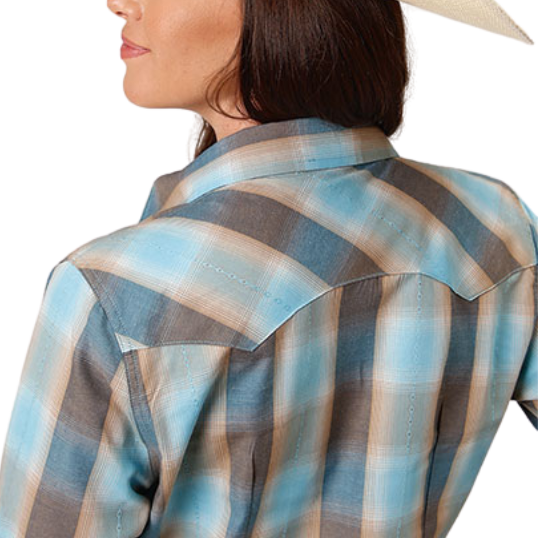 Roper Women's Beach Dobby Green Shirt
