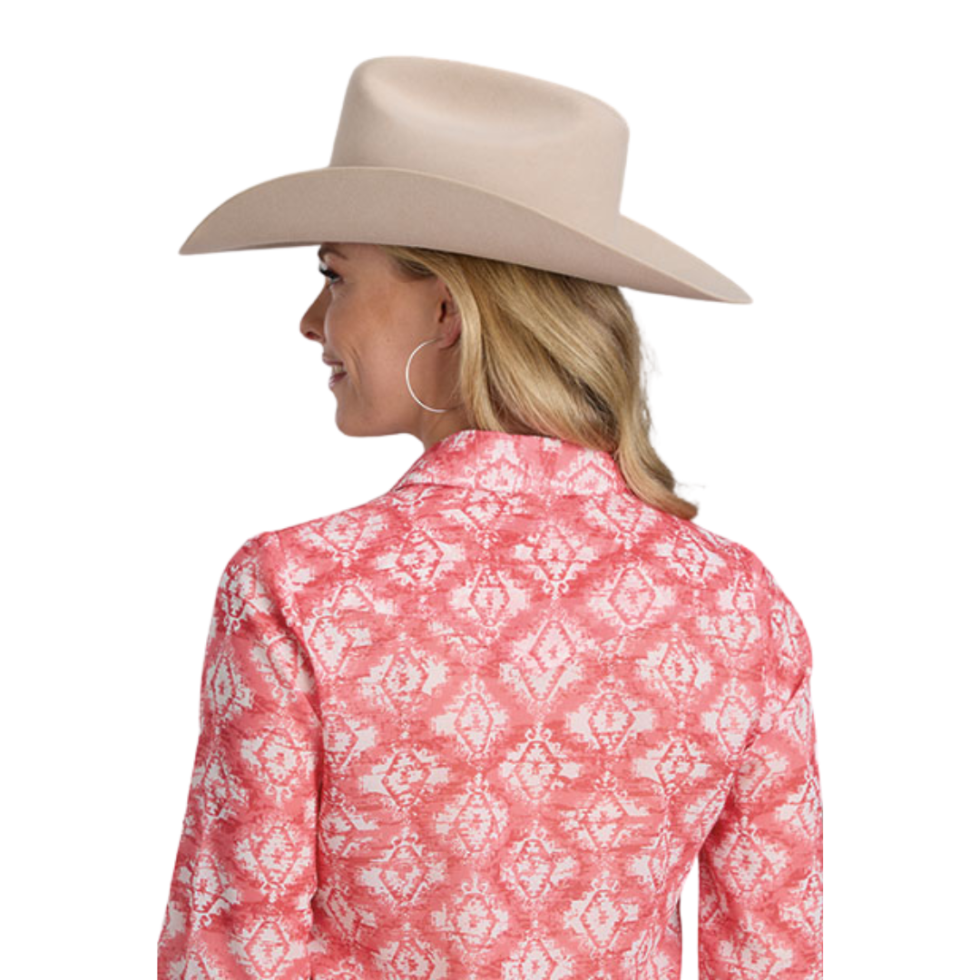 Roper Women's Pink Ikat Aztec Shirt