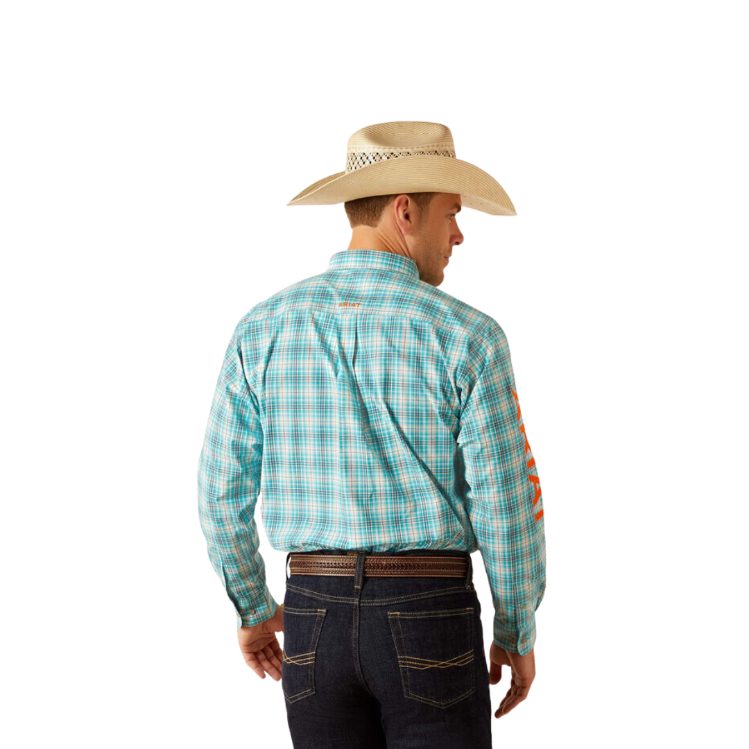 Ariat Men's Pro Series Team Vincent Classic Fit Turquiose Shirt