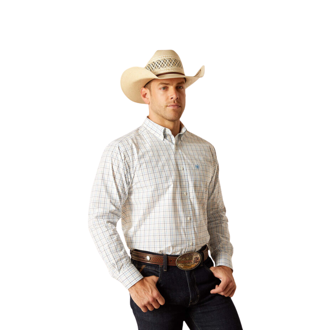 Ariat Men's Pro Series Ronnie Classic Fit White Shirt