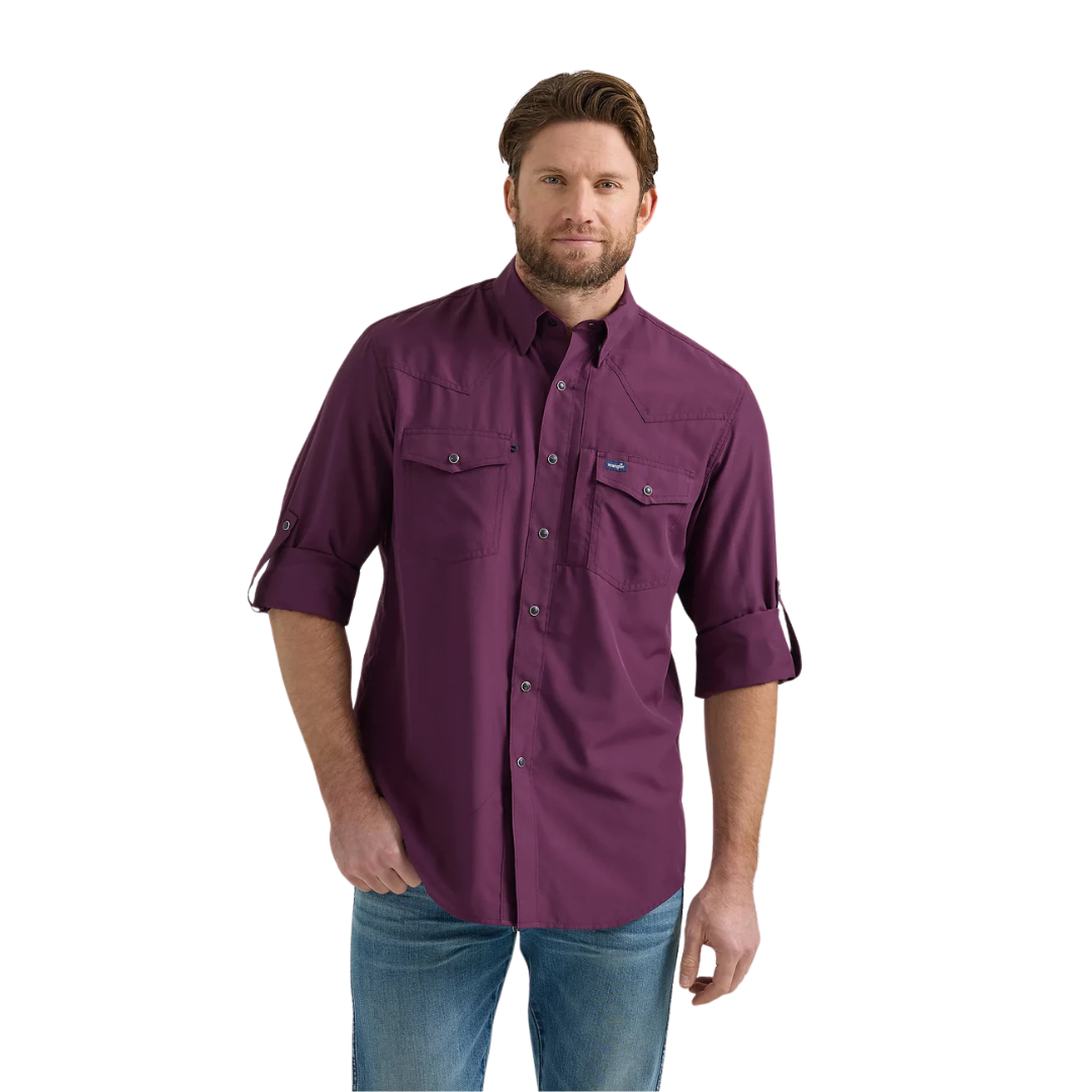 Wrangler Men's Performance Purple Shirt