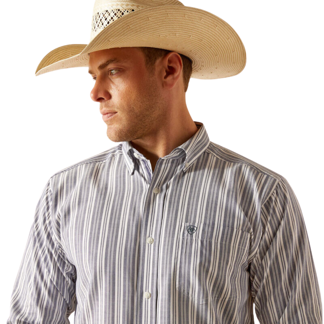 Ariat Men's Pro Series Ross Classic Fit Navy Shirt