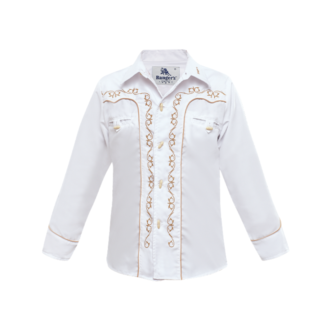 Ranger Usa Men's Vaquera Embroidered Beige Shirt
