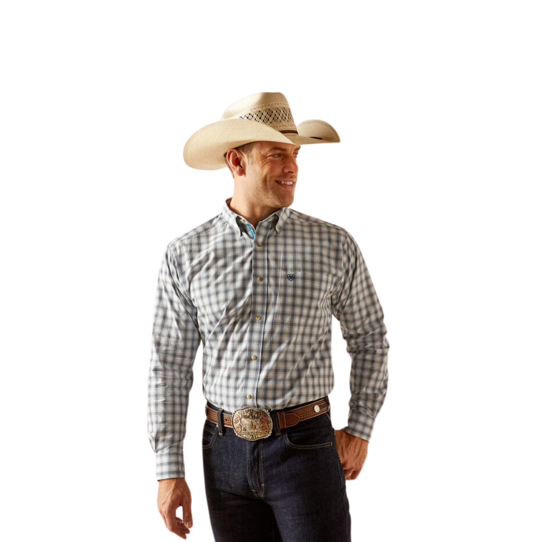 Ariat Men's Pro Series Rodney Classic Fit Blue Shirt