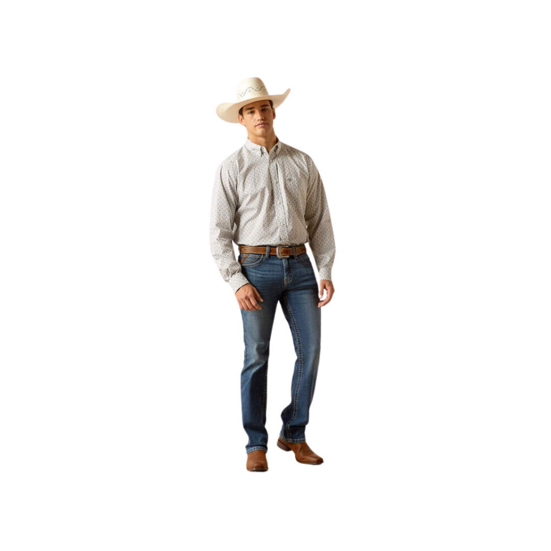 Ariat Men's Jimmy Fitted Grey Shirt