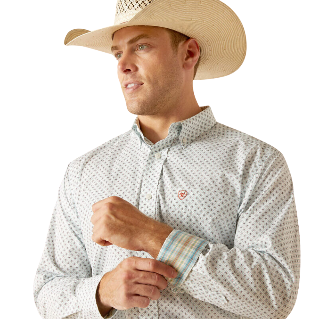 Ariat Men's Wrinkle Free Irving Classic Fit White Shirt