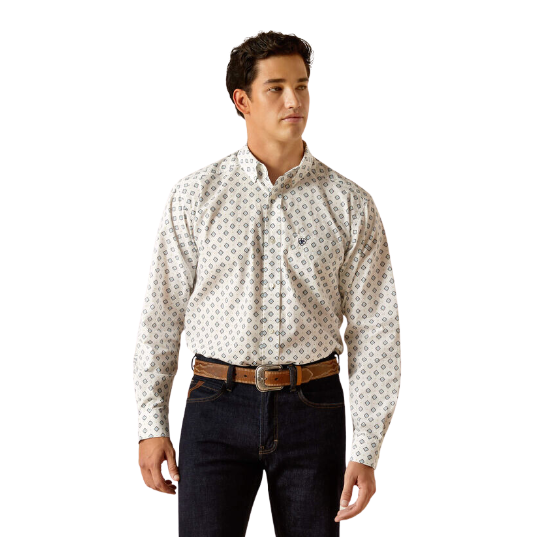 Ariat Men's Rocco Classic Fit White Shirt