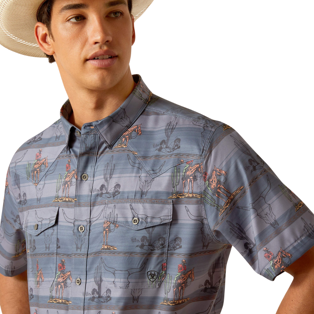 Ariat Men's Ventek Western Fitted Ebony Shirt
