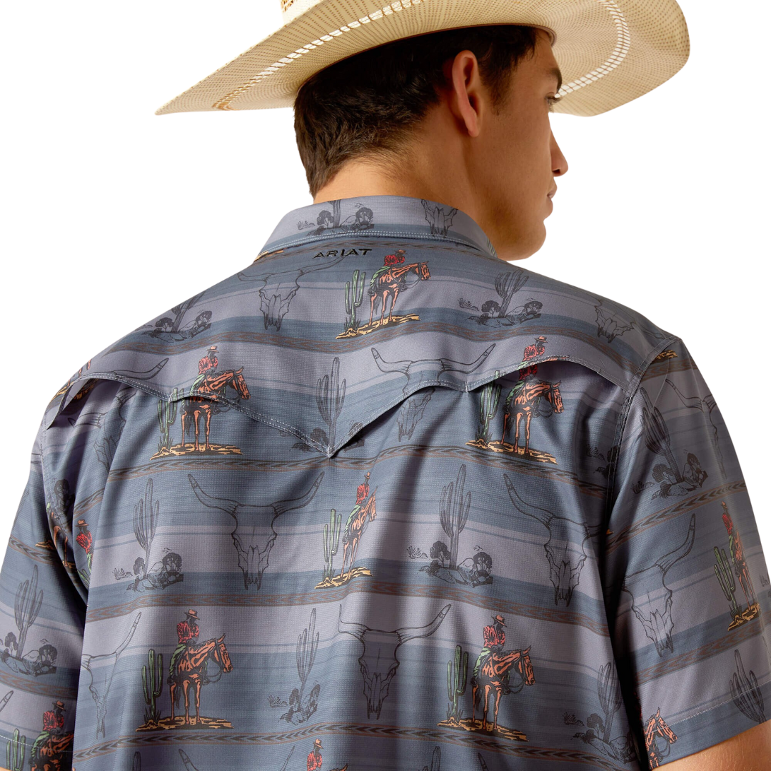 Ariat Men's Ventek Western Fitted Ebony Shirt