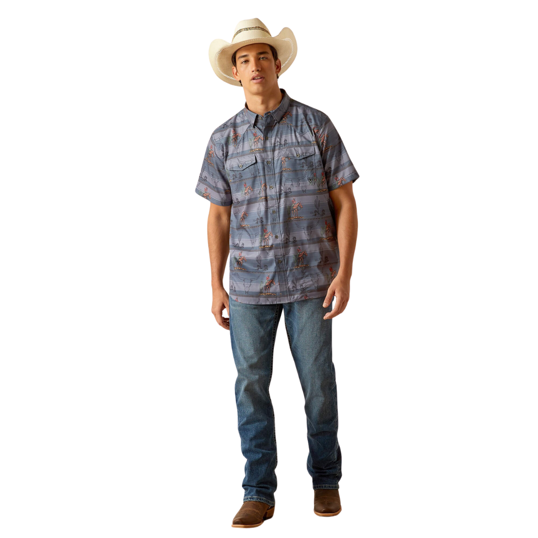 Ariat Men's Ventek Western Fitted Ebony Shirt