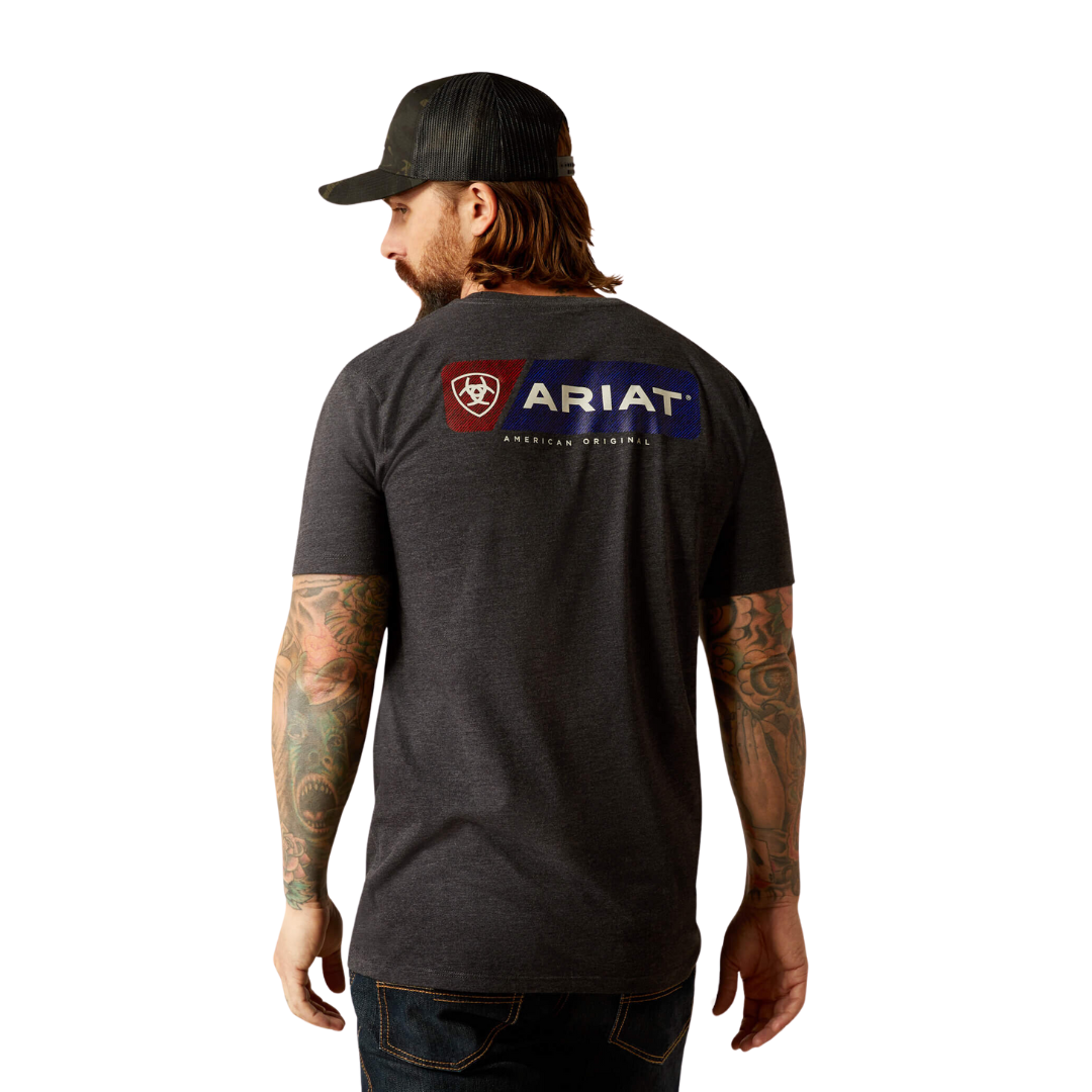 Ariat Men's Original Lines Charcoal Heather Tee Shirt