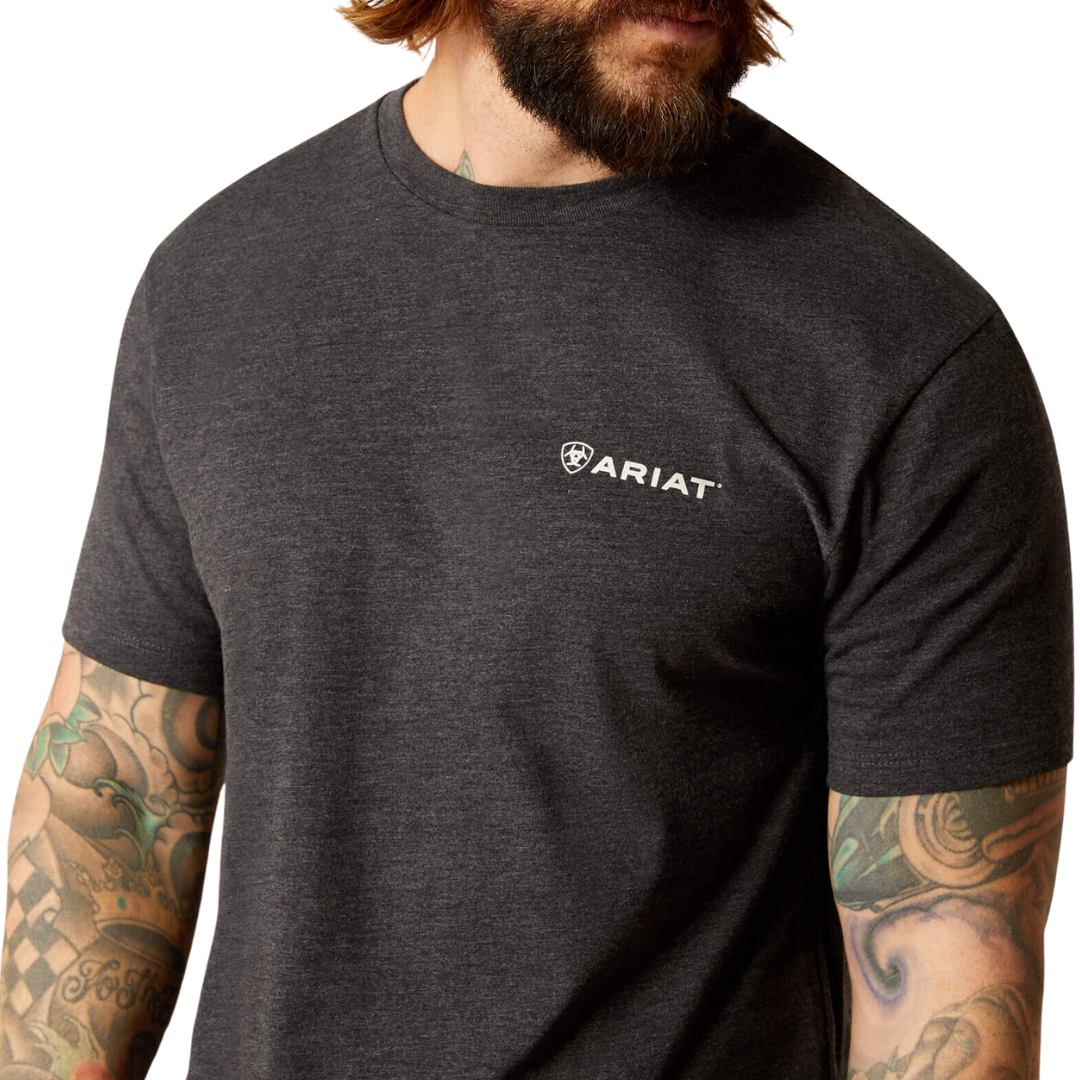 Ariat Men's Original Lines Charcoal Heather Tee Shirt
