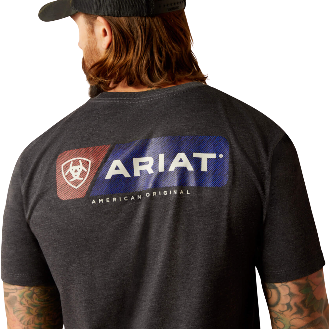 Ariat Men's Original Lines Charcoal Heather Tee Shirt