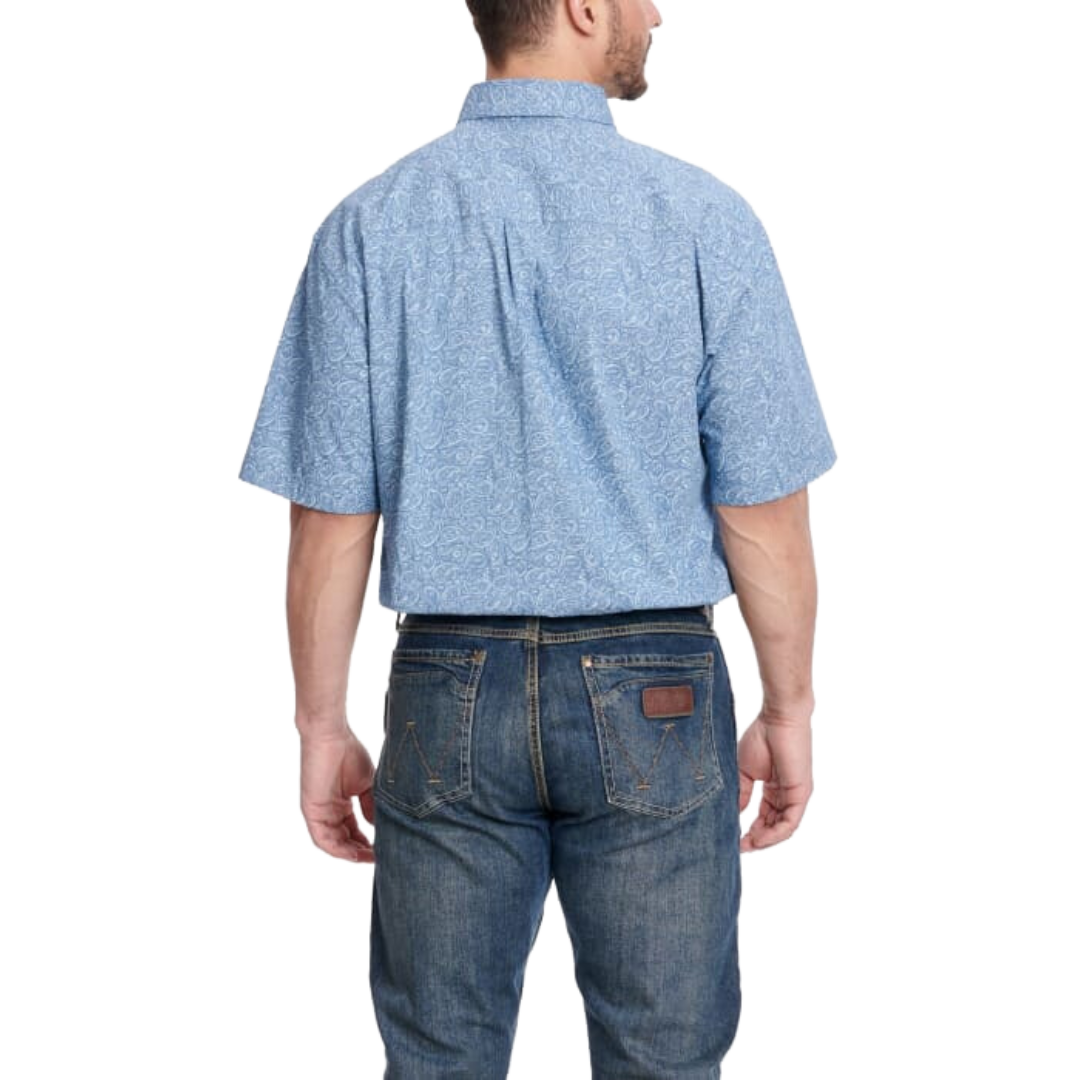 Wrangler Men's George Strait Blue Paisley Shirt