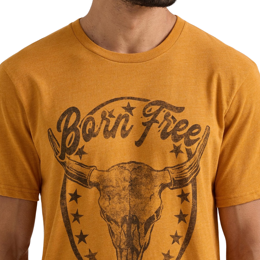 Wrangler Men's Thai Curry Heather Born Free Tee Shirt