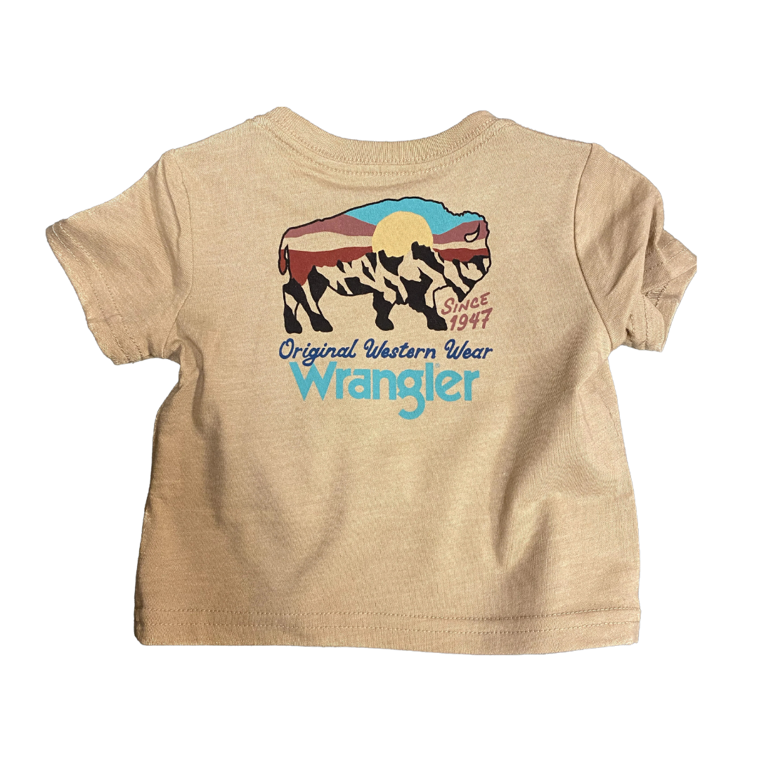 Wrangler Infant Boy's Bison Sunset Tan Tee Shirt