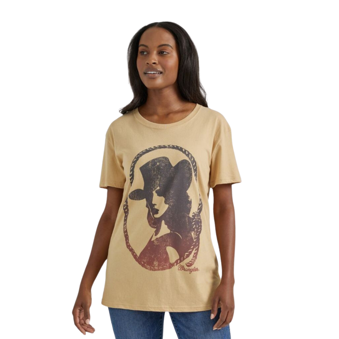 Wrangler Women's Boyfriend Graphic Croissant Tee Shirt