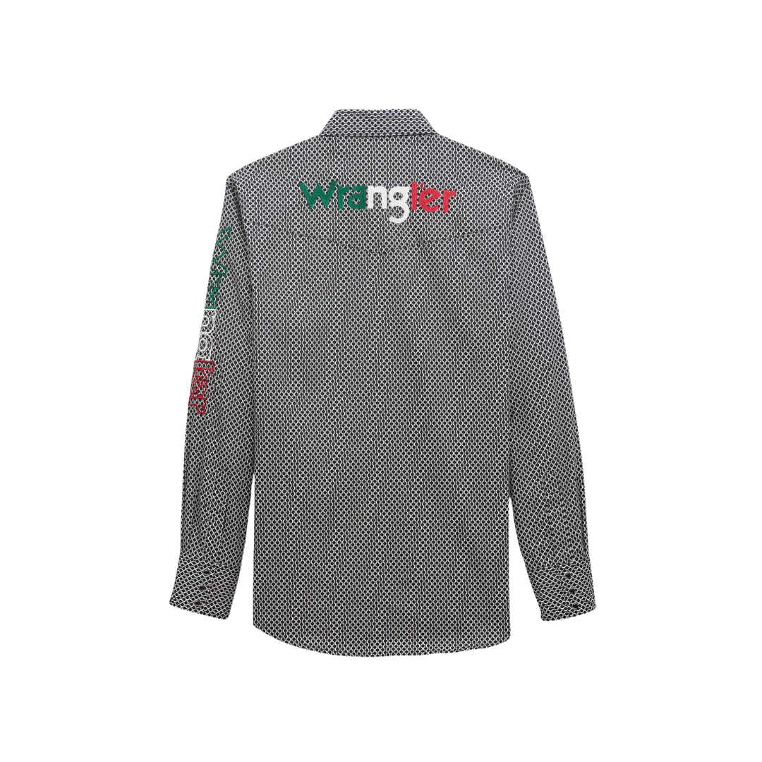 Wrangler Men's Mexico Logo Classic Black Shirt