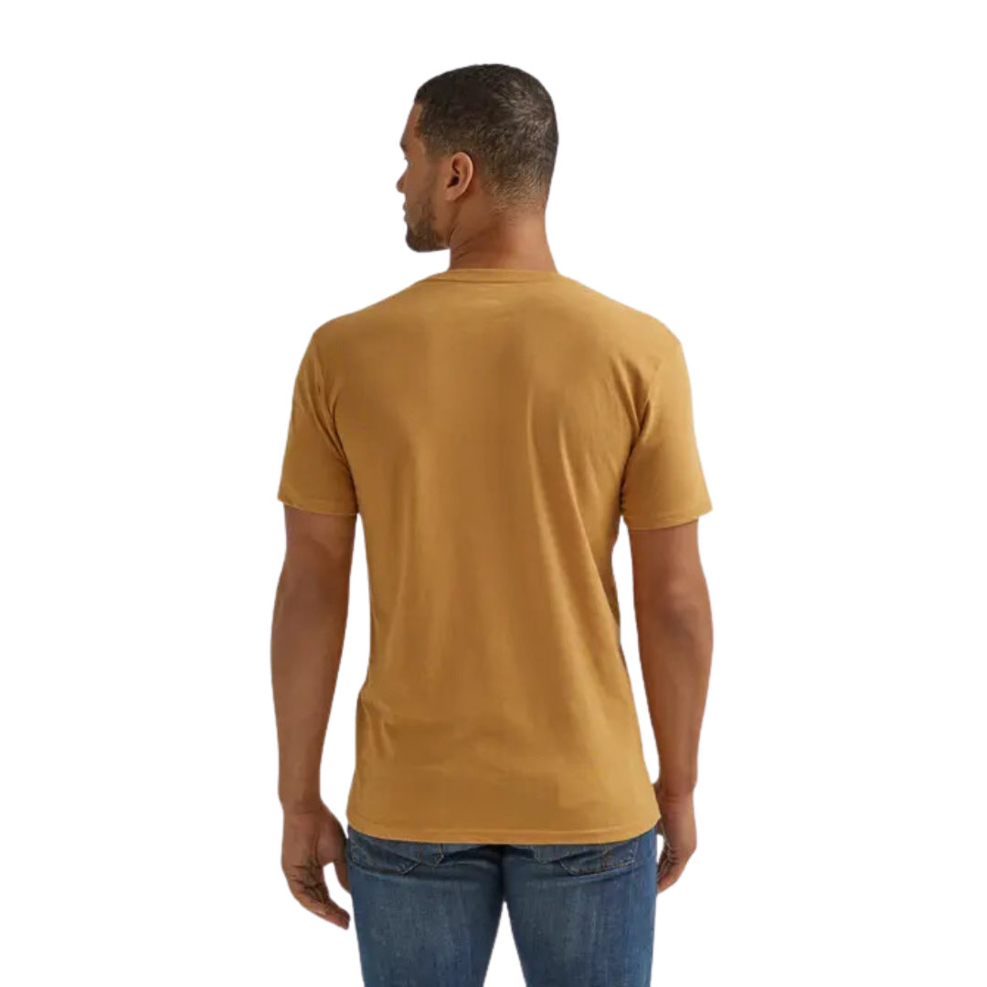 Wrangler Men's Fence Graphic Gold Tee Shirt