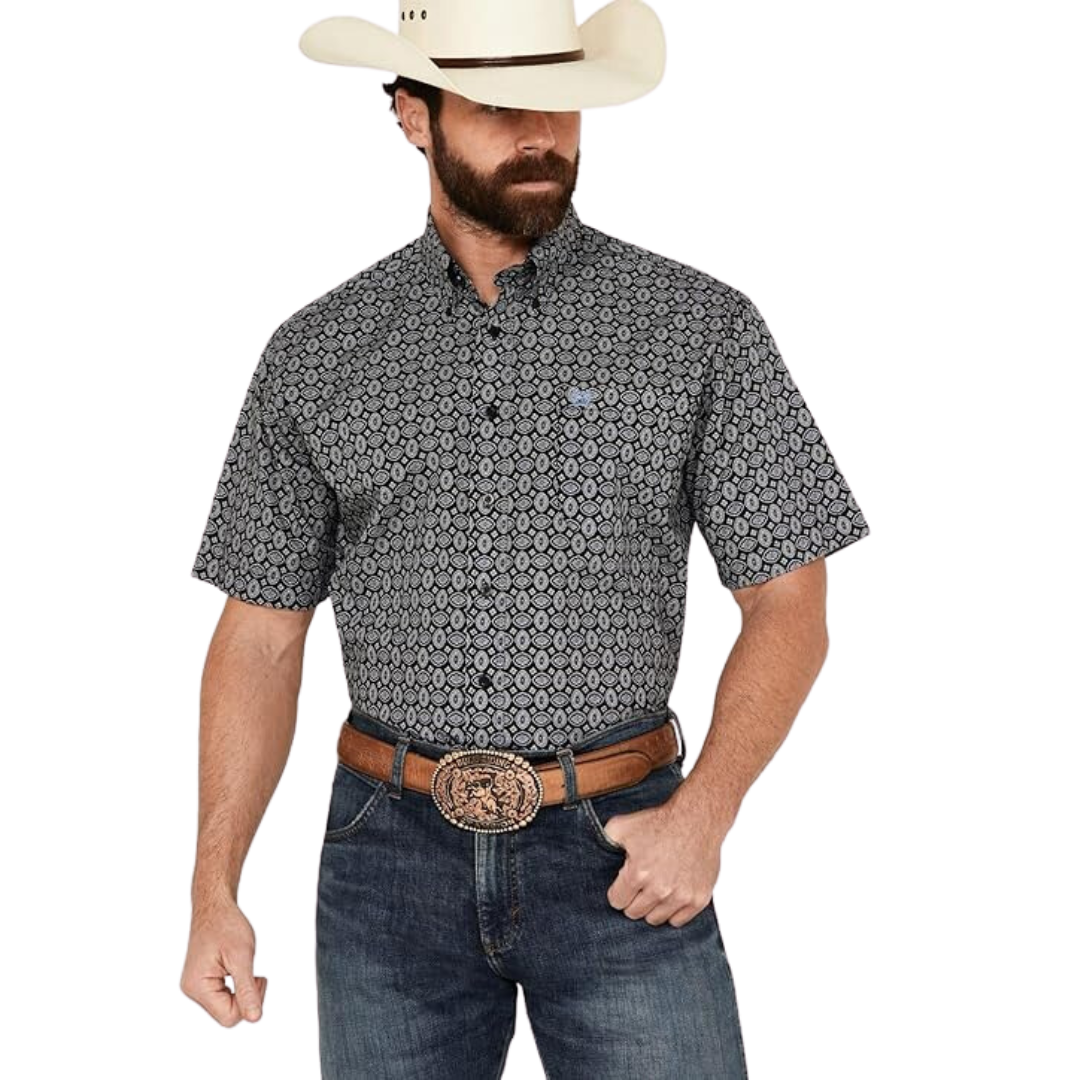 Cinch Men's Print Black Shirt