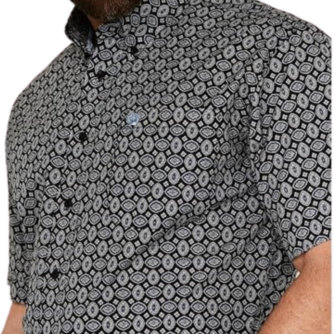 Cinch Men's Print Black Shirt