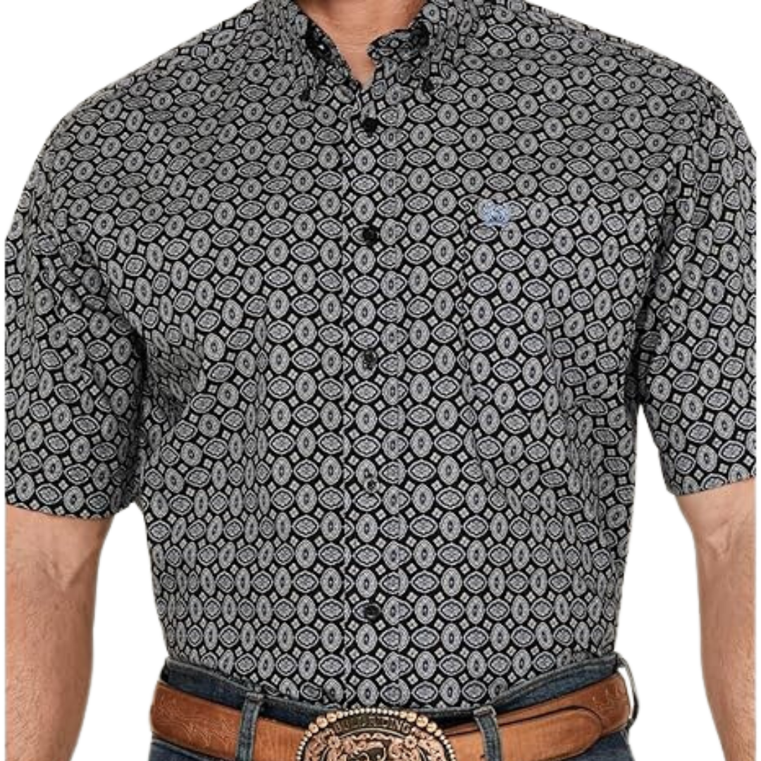 Cinch Men's Print Black Shirt