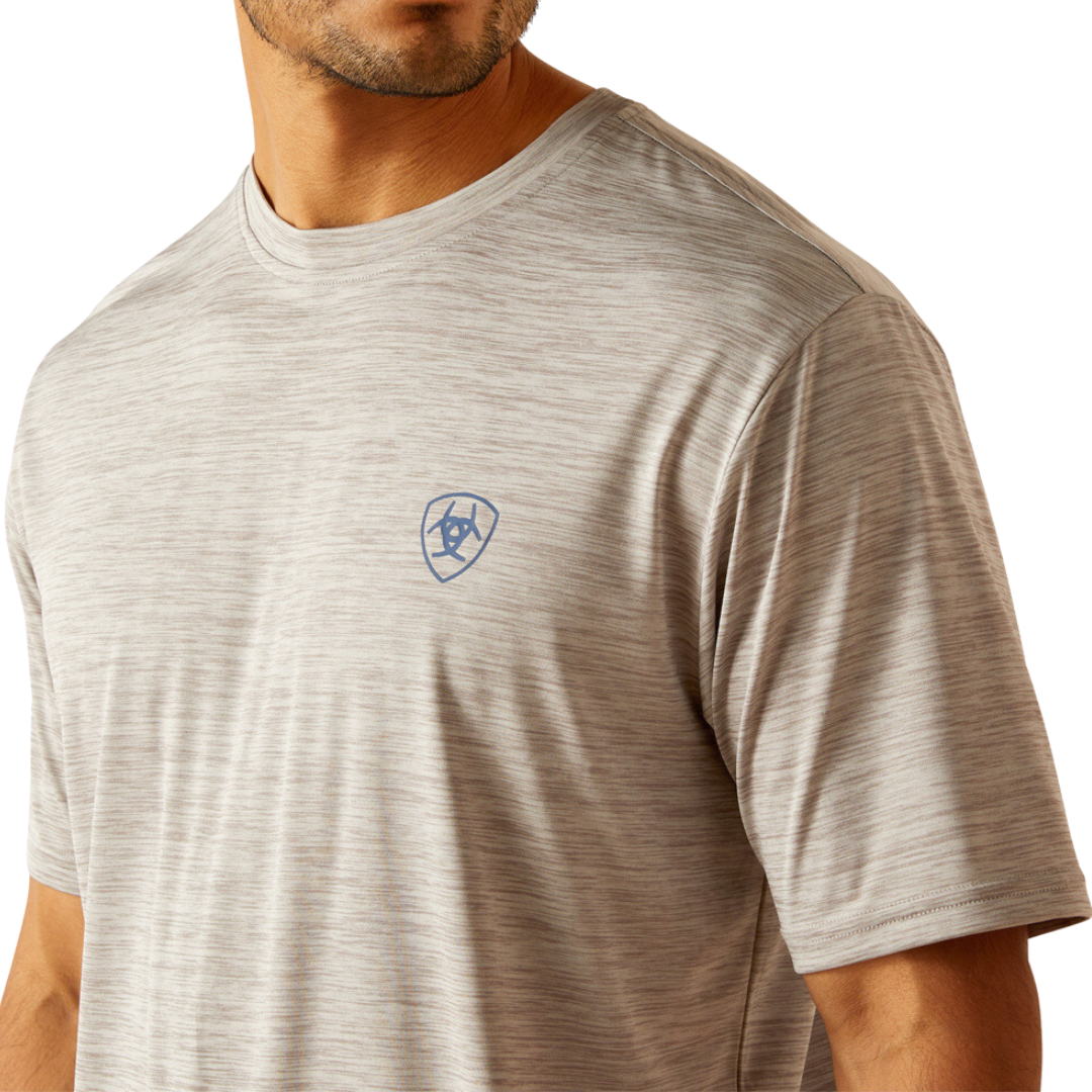 Ariat Men's Short Sleeve Light Grey Heather Tee Shirt
