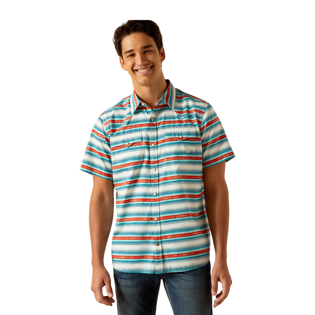 Ariat Men's Hadley Snap Delphinium Blue Shirt