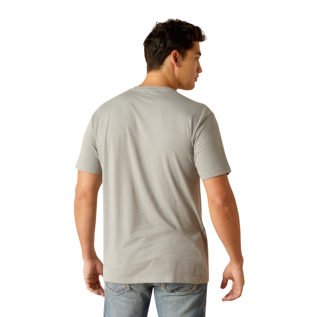 Ariat Men's Mexico Camo Flag Stone Heather Tee Shirt