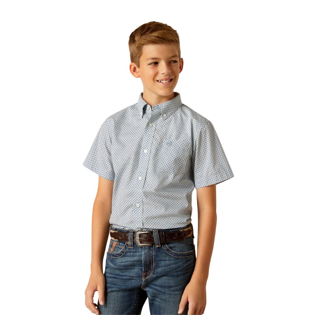 Ariat Youth Boy's Edgar Heaven Blue Shirt