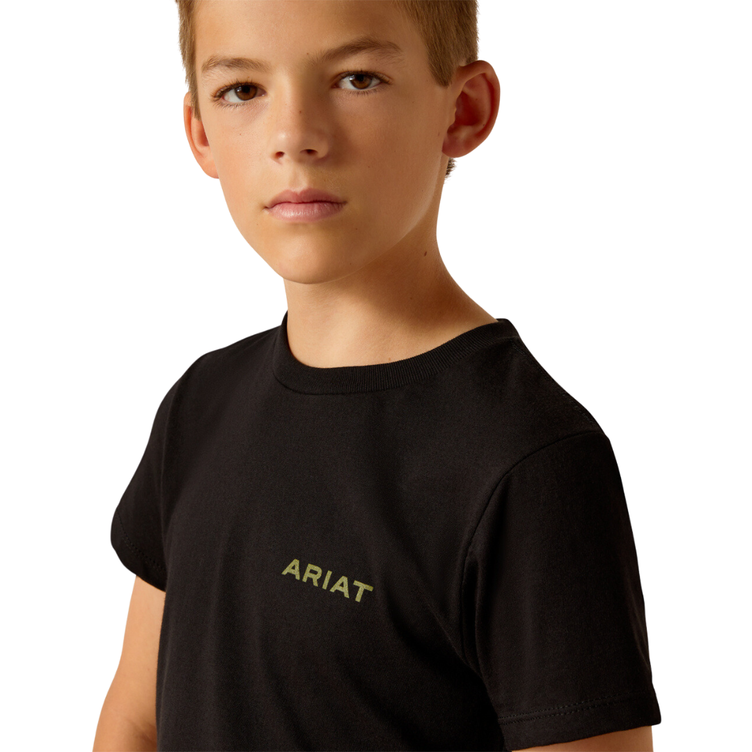Ariat Youth Boy's Camo Corps Black Shirt