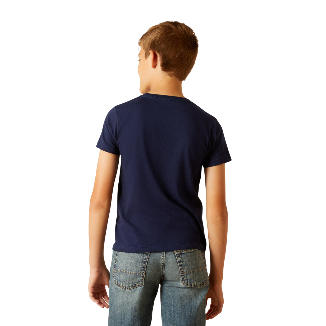 Ariat Youth Boy's Logo Landscape Dark Navy Shirt