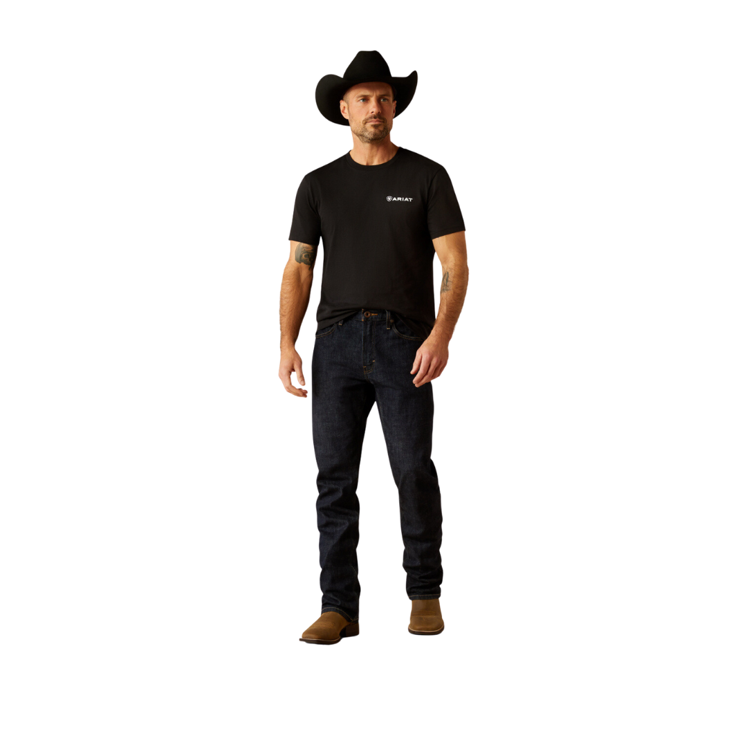 Ariat Men's Rugged American Shield Black Shirt