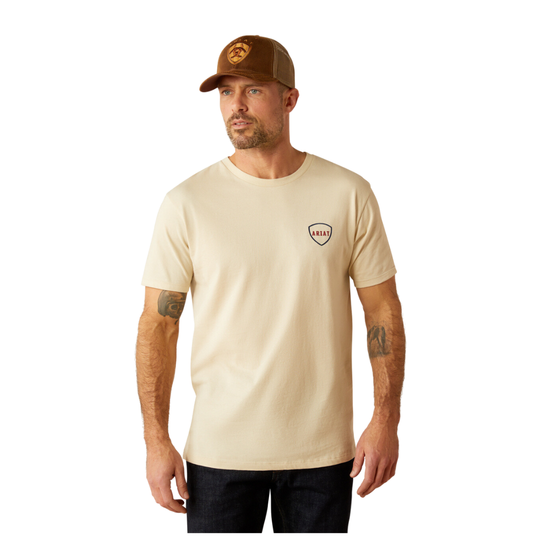 Ariat Men's Barbed Flag Natural Shirt