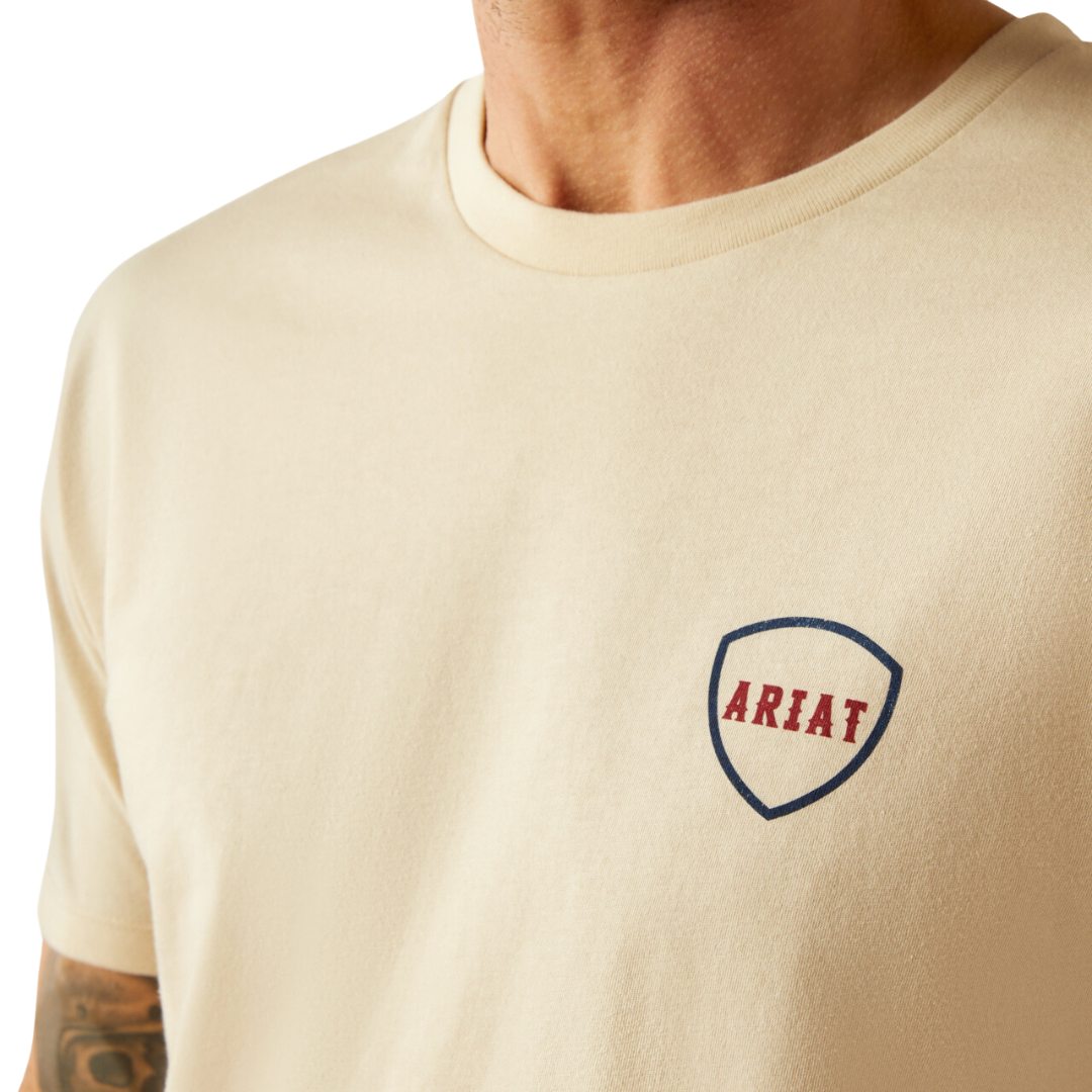 Ariat Men's Barbed Flag Natural Shirt