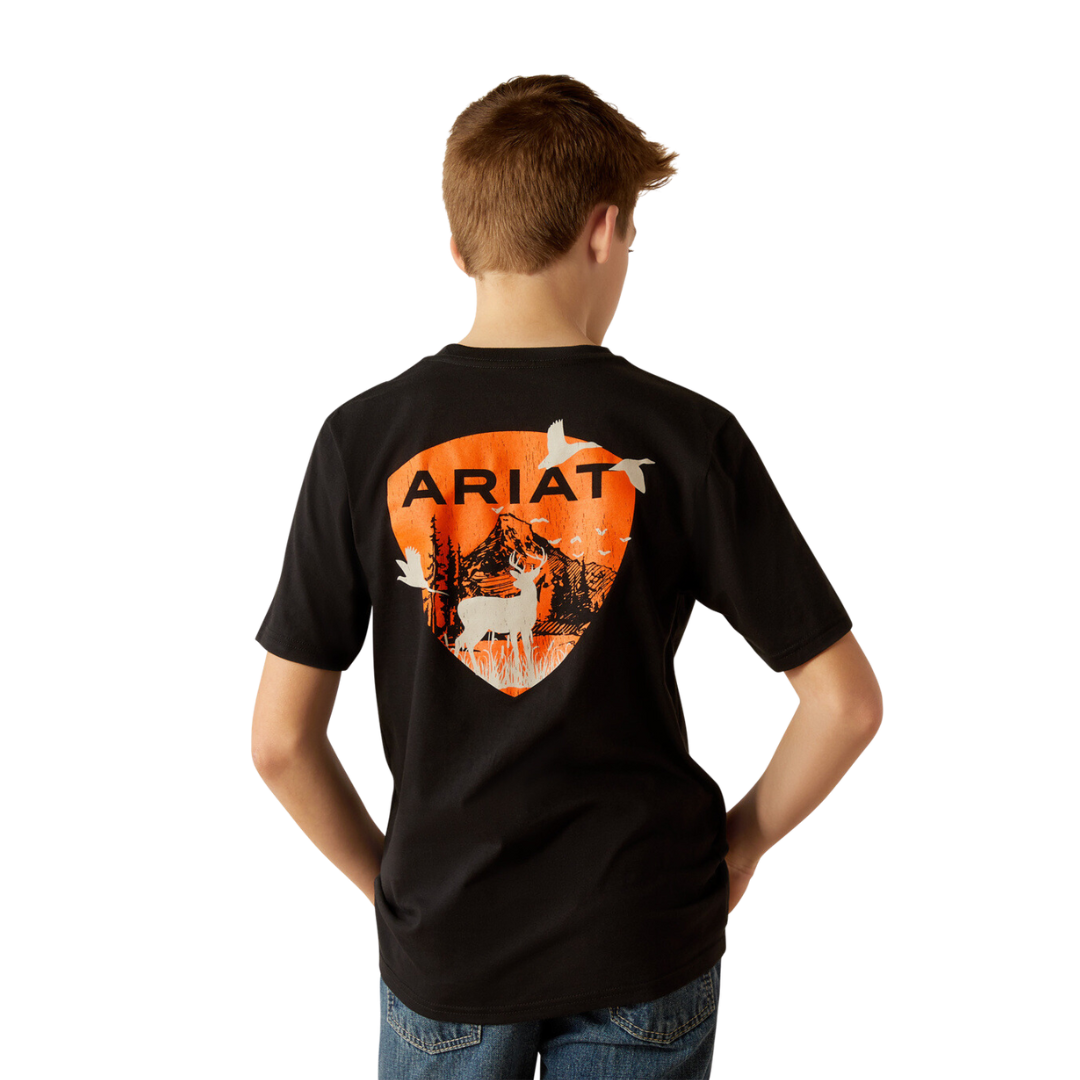 Ariat Youth Boy's Outdoor Game Black Shirt