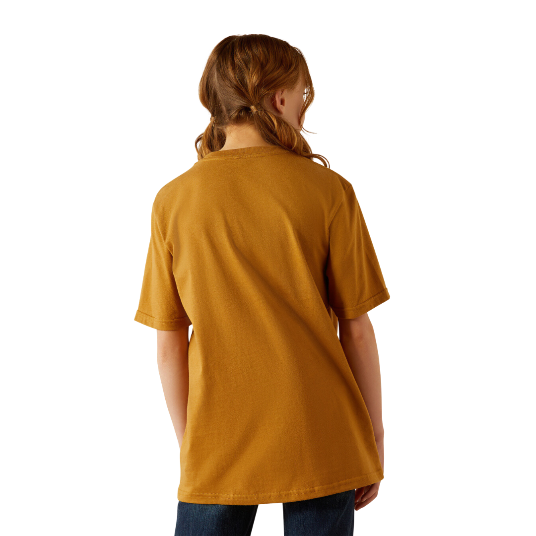 Ariat Youth Girl's Punchy Rally Call Harvest Gold Shirt