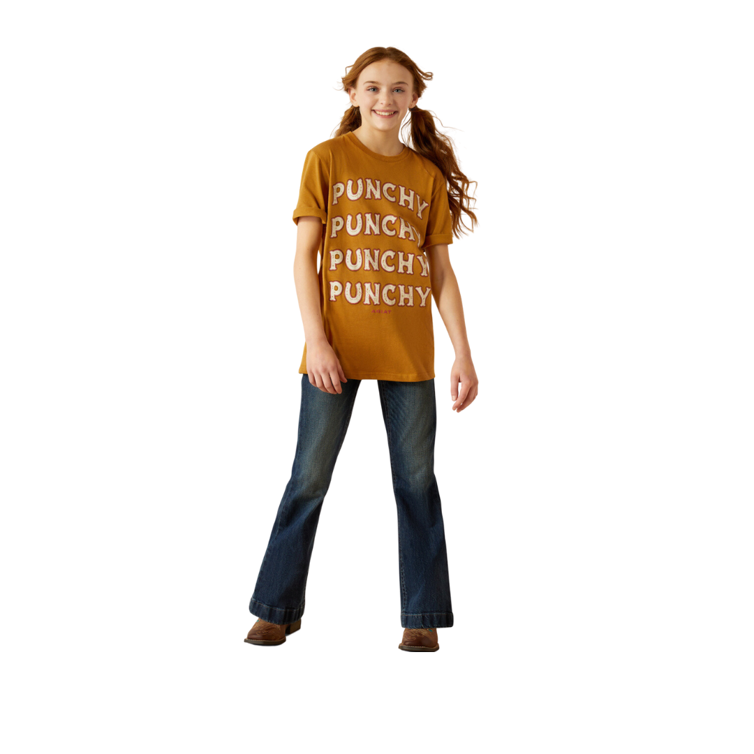Ariat Youth Girl's Punchy Rally Call Harvest Gold Shirt
