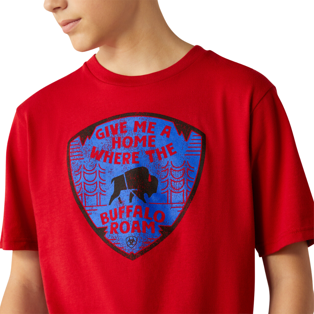 Ariat Youth Boy's Buffalo West Red Shirt