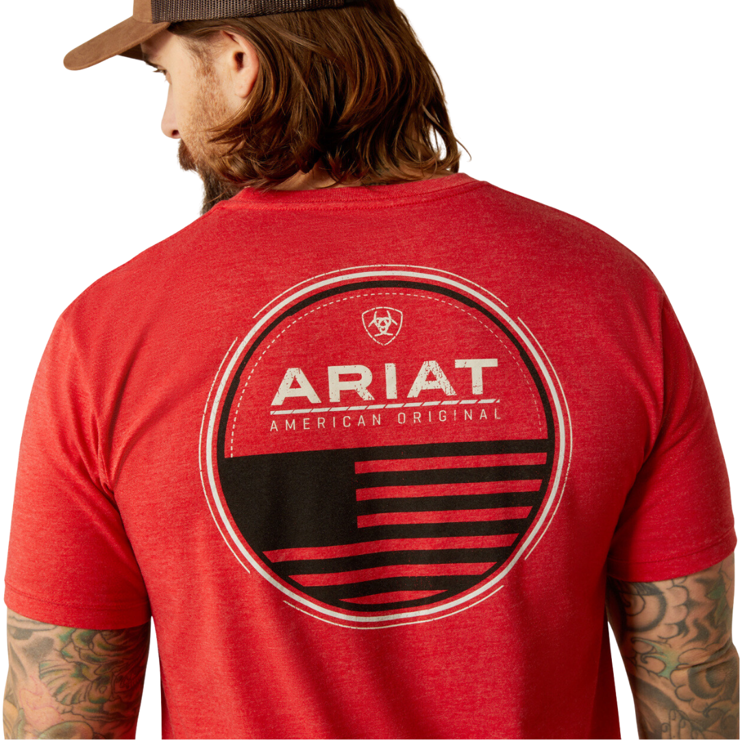 Ariat Men's Original Flag Scope Red Heather Shirt