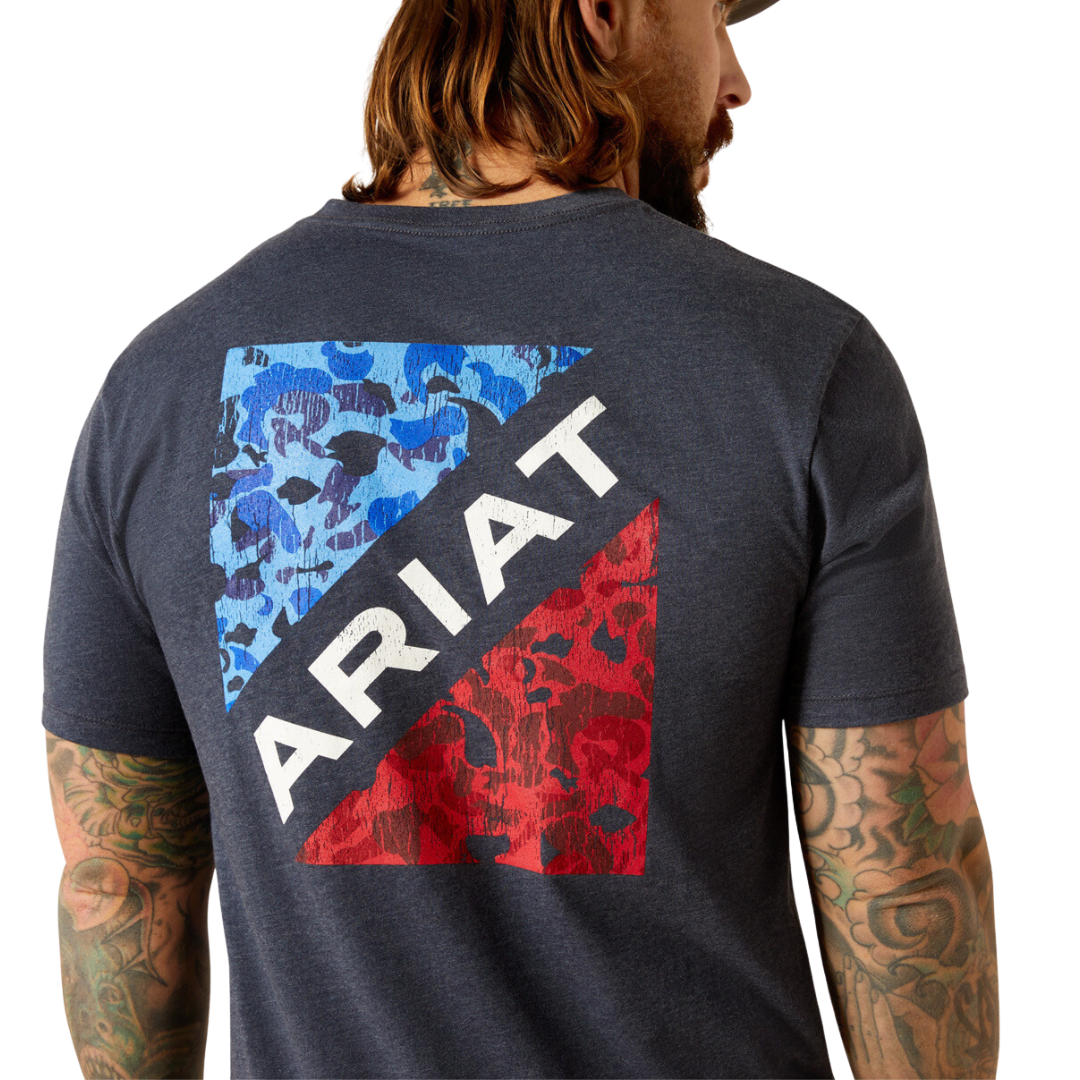 Ariat Men's Camo Patriot Navy Heather Shirt