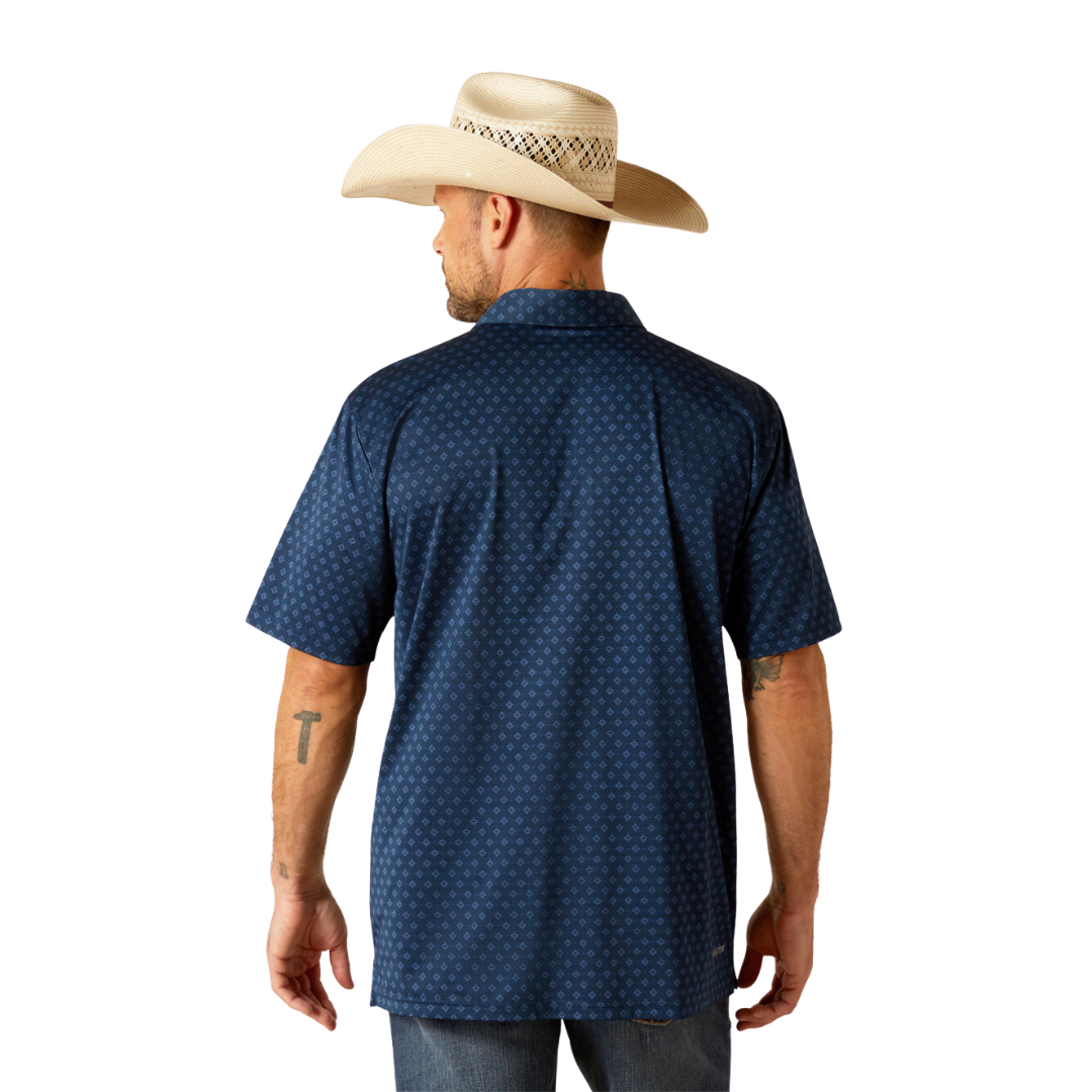 Ariat Men's Charger 2.0 Printed Dress Blues Shirt
