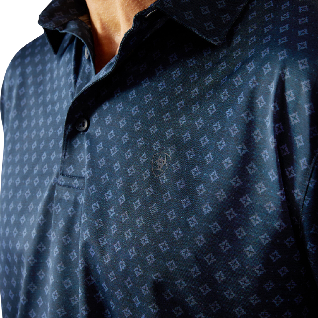 Ariat Men's Charger 2.0 Printed Dress Blues Shirt