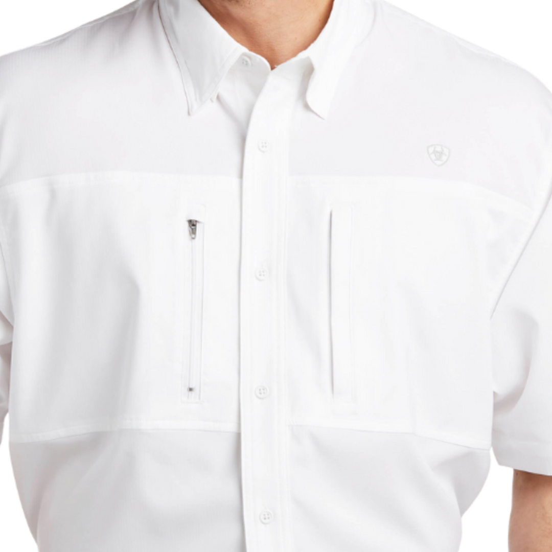 Ariat Men's Venttek Classic Fit White Shirt