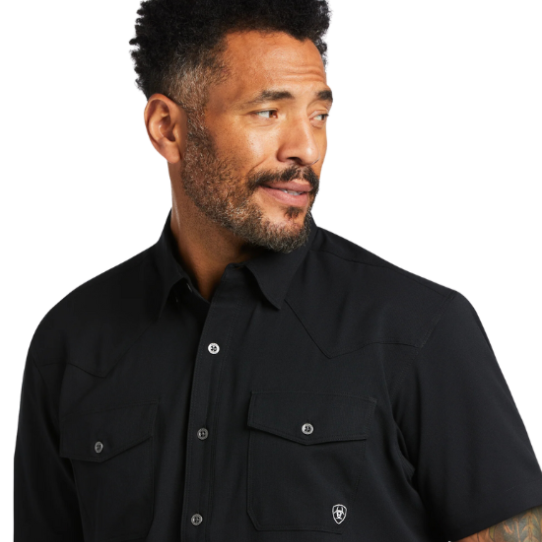 Ariat Men's Ventek Western Black Shirt