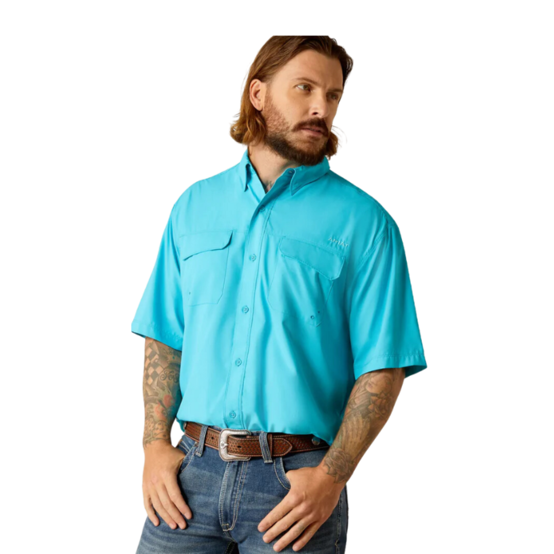 Ariat Men's Venttek Outbound Reef Turquoise Shirt