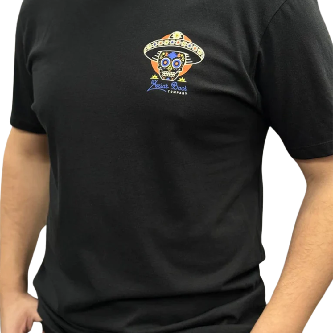 Ariat Men's Sugar Skull Print Black Shirt