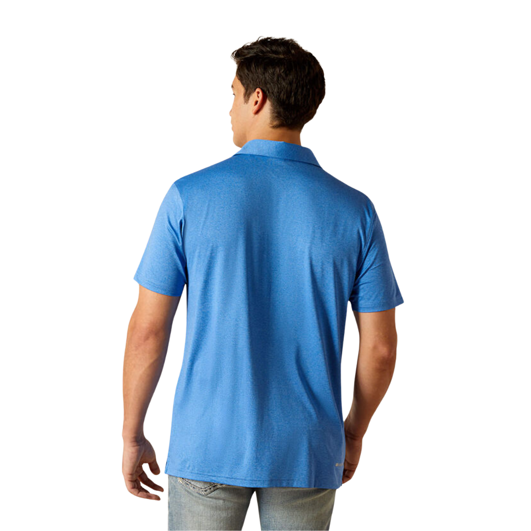 Ariat Men's 2 Fitted Seascape Polo Blue Shirt