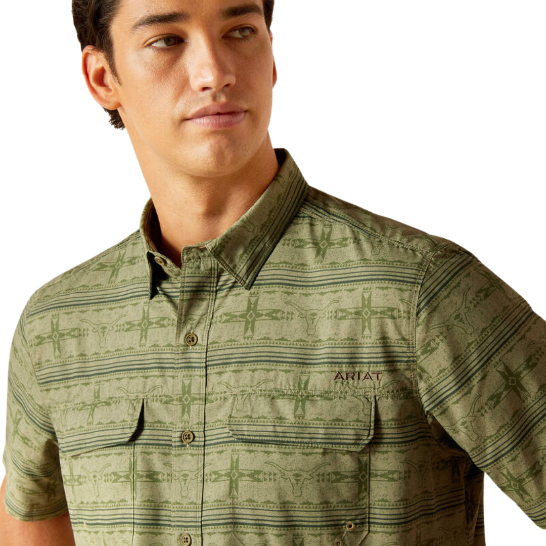 Ariat Men's Venttek Outbound Clover Green Shirt
