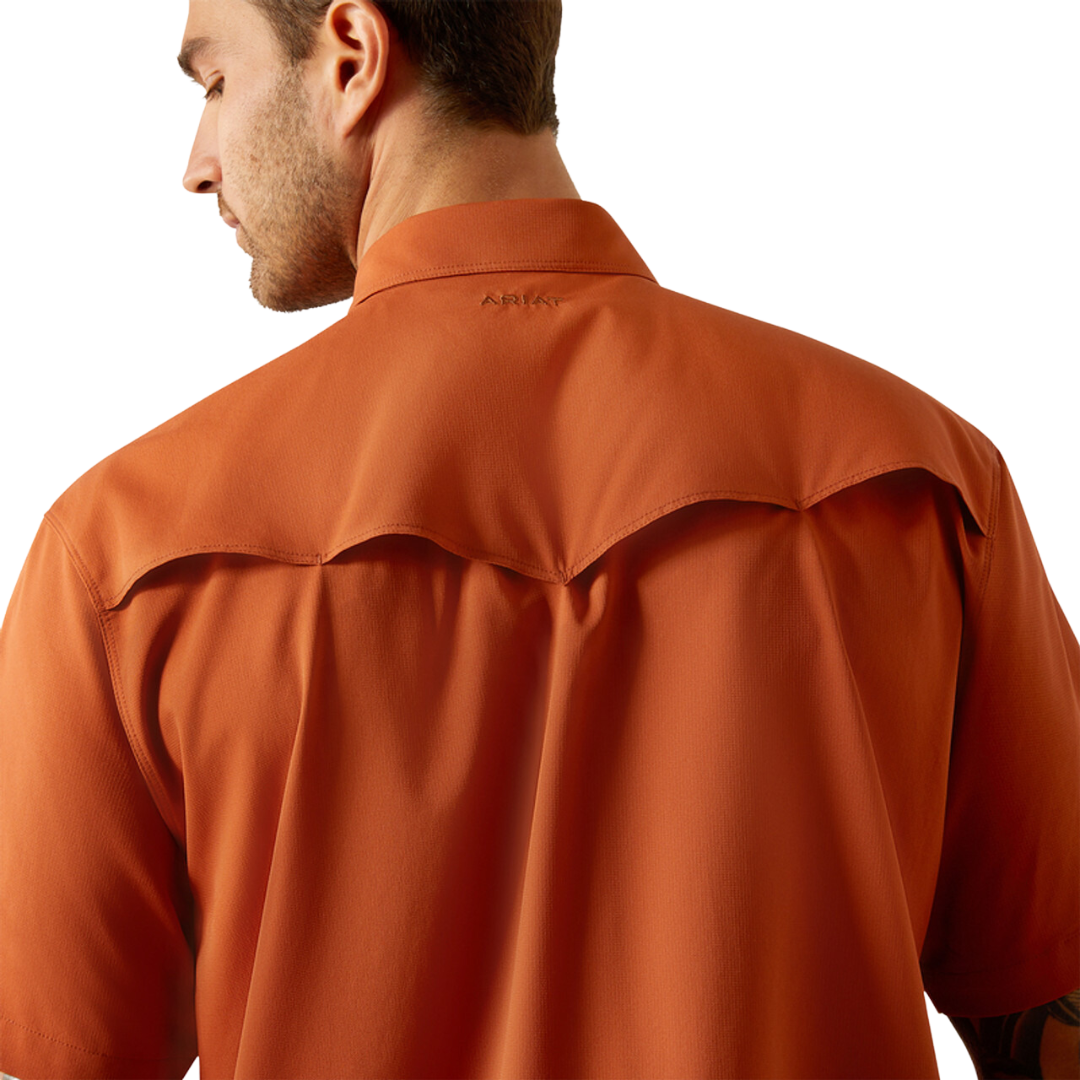 Ariat Men's Western Venttek Classic Orange Shirt